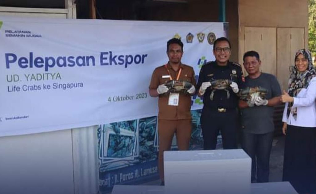 Ekspor kepiting oleh UD Yaditya 