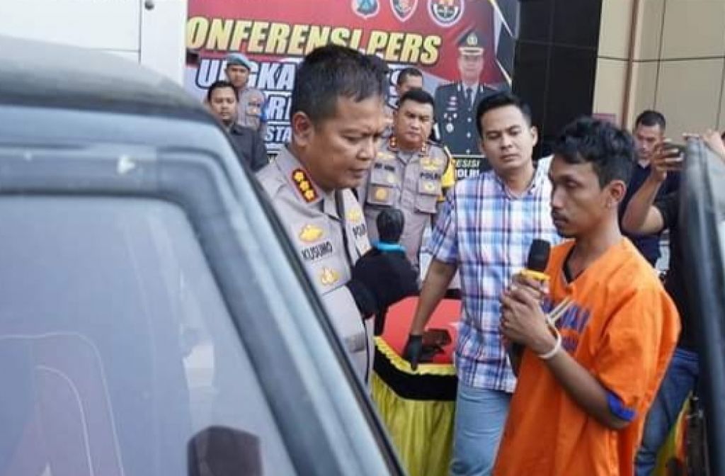 WRK saat dimintai keterangan oleh Kapolresta Sidoarjo