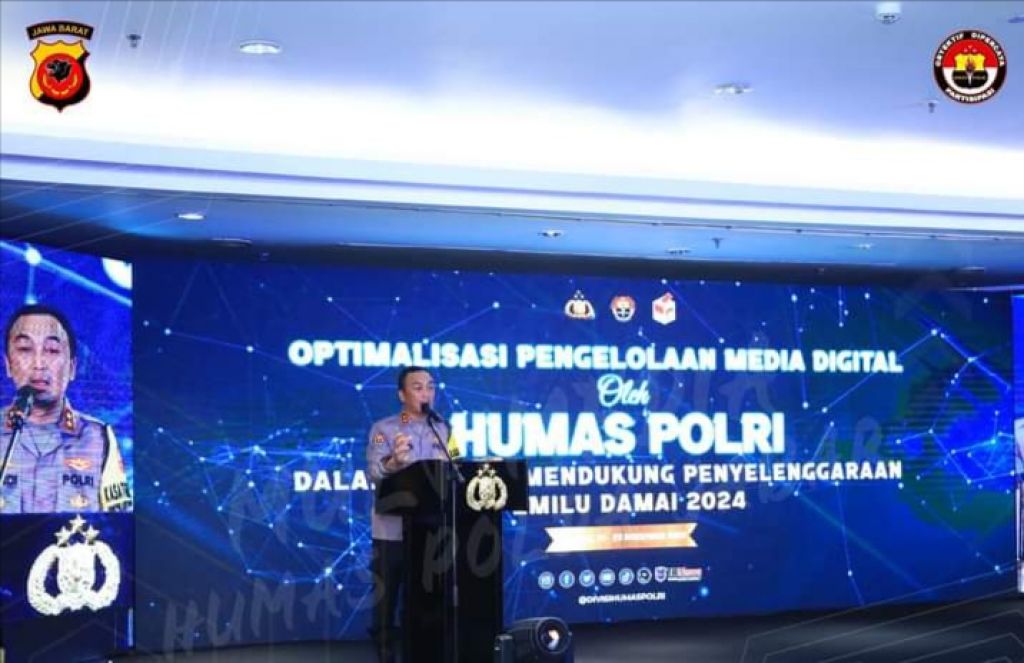 Kegiatan optimalisasi pengelolaan media digital yang diselenggarakan oleh Divisi Humas Polri