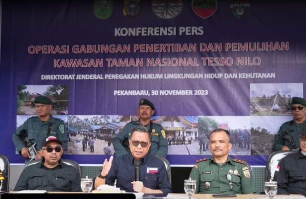 Konpers penegakan hukum terhadap perambah TNTN
