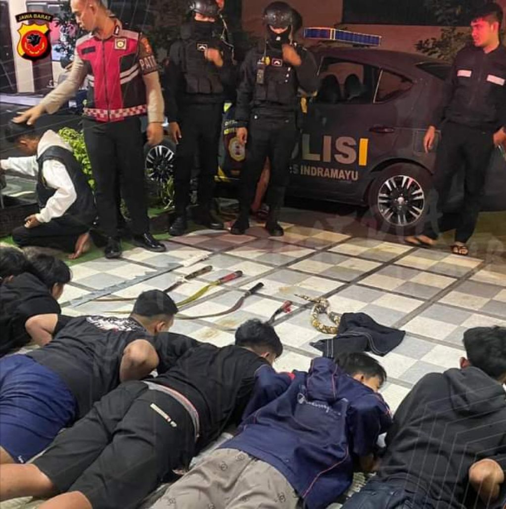 8 remaja yang diduga hendak tawuran di Waduk Bojongsari