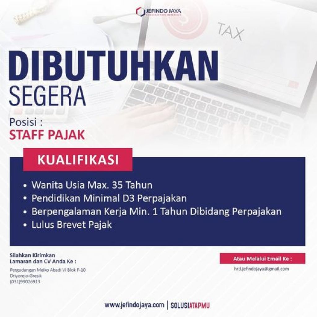 Lowongan kerja di Jefindo Jaya