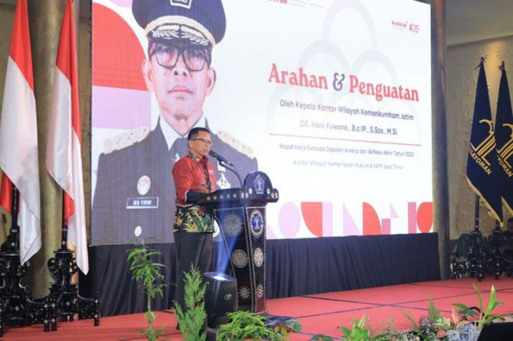 Heni Yuwono membuka kegiatan Rapat Kerja Evaluasi Capaian Kinerja dan Refleksi Akhir Tahun 2023