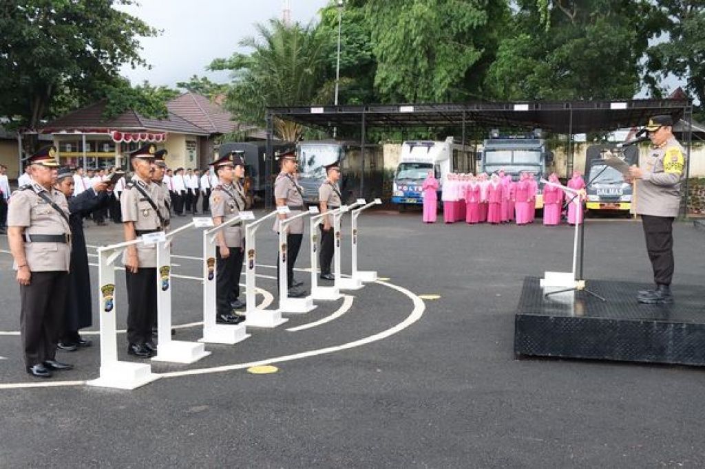 Sertijab Kabag Ren, Kasat Rekrim, Kasat Lantas, dan Kapolsek Jorong,