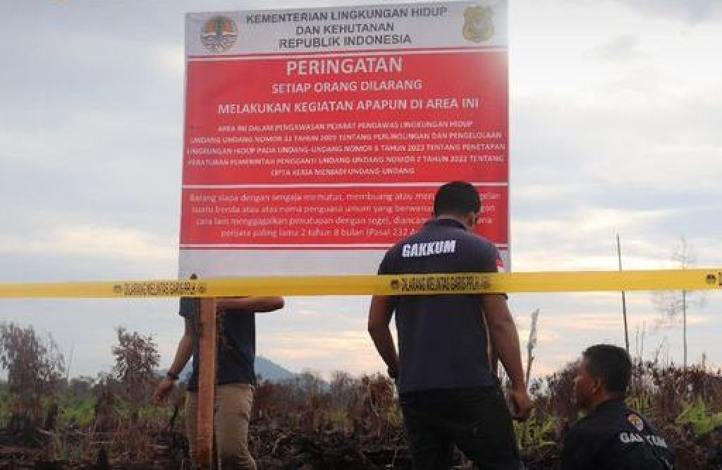 Penyegelan 4 (empat) lokasi karhutla