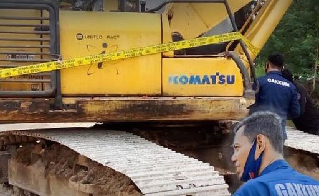 Alat berat yang disita Gakkum KLHK