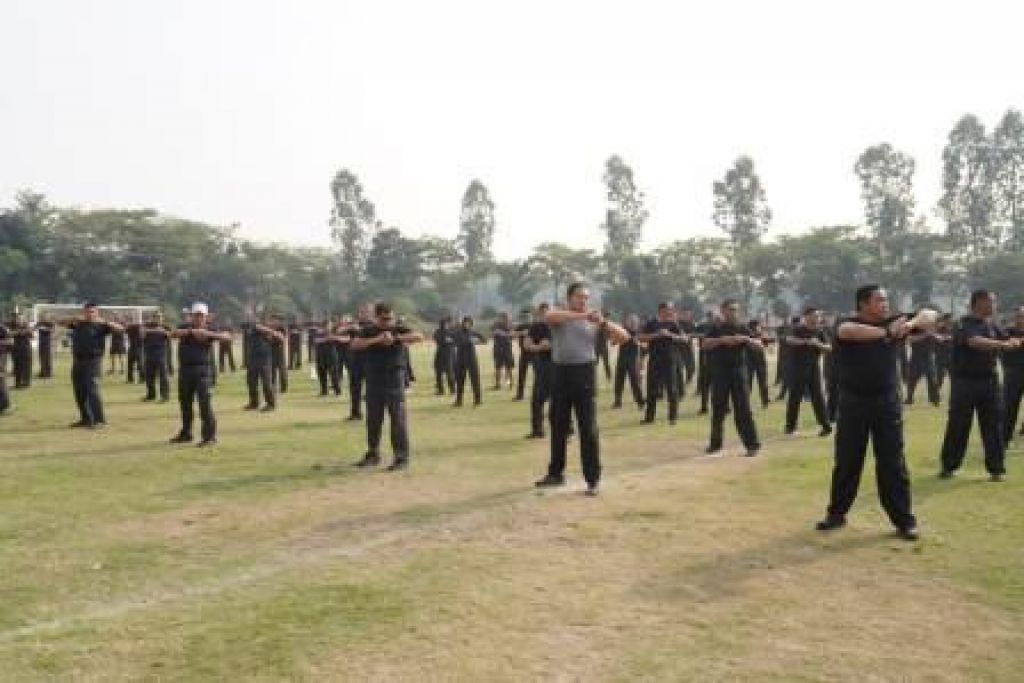 Olahraga bersama diawali dengan Senam Kesegaran Jasmani