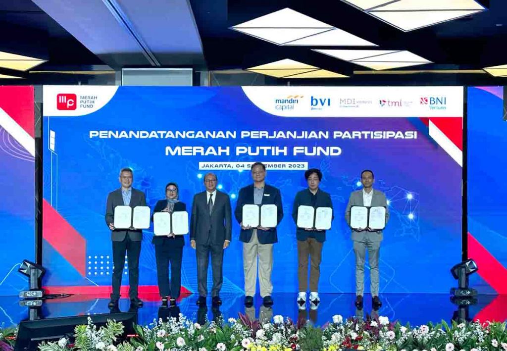 Penandatanganan Perjanjian Partisipasi Merah Putih Fund di Jakarta
