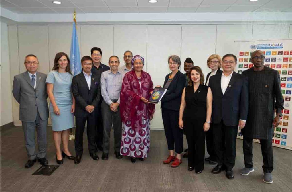 Associate Professor Shirin Malekpour from the Monash University Sustainable Development Institute participated in the handover of the Global Sustainable Development Report