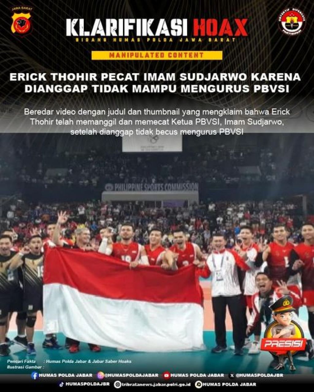 Hoax pemecatan Ketua PBVSI