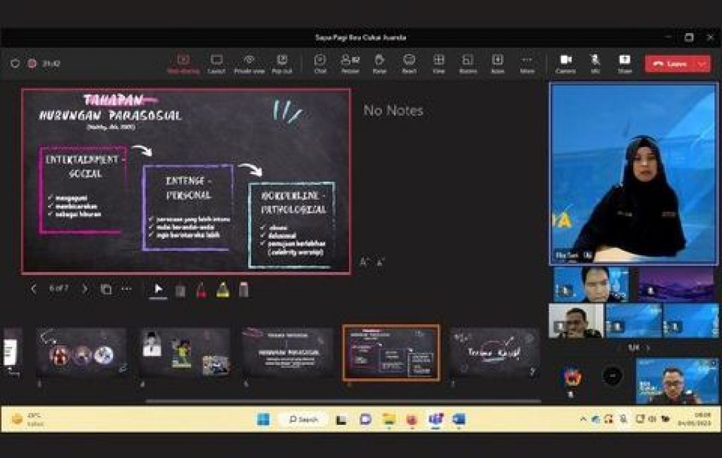 Pegawai Bea Cukai Juanda berkumpul melalui platform Microsoft Teams untuk mengikuti kegiatan Sapa Pagi