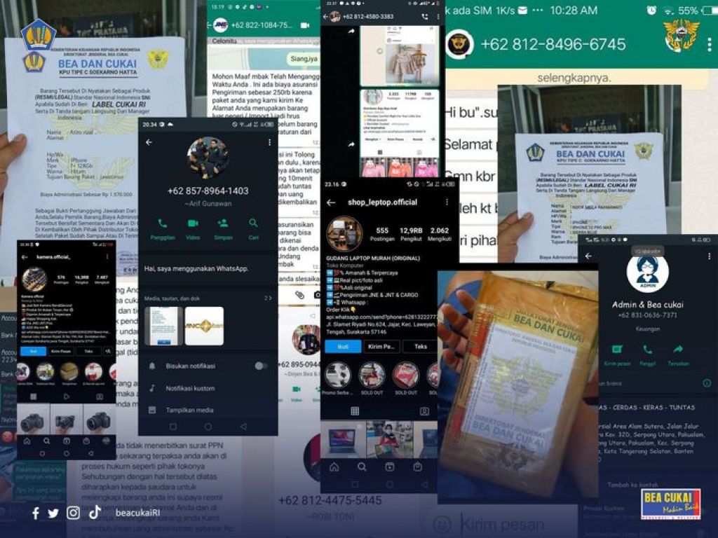 Penipuan mengatasnamakan Bea Cukai 