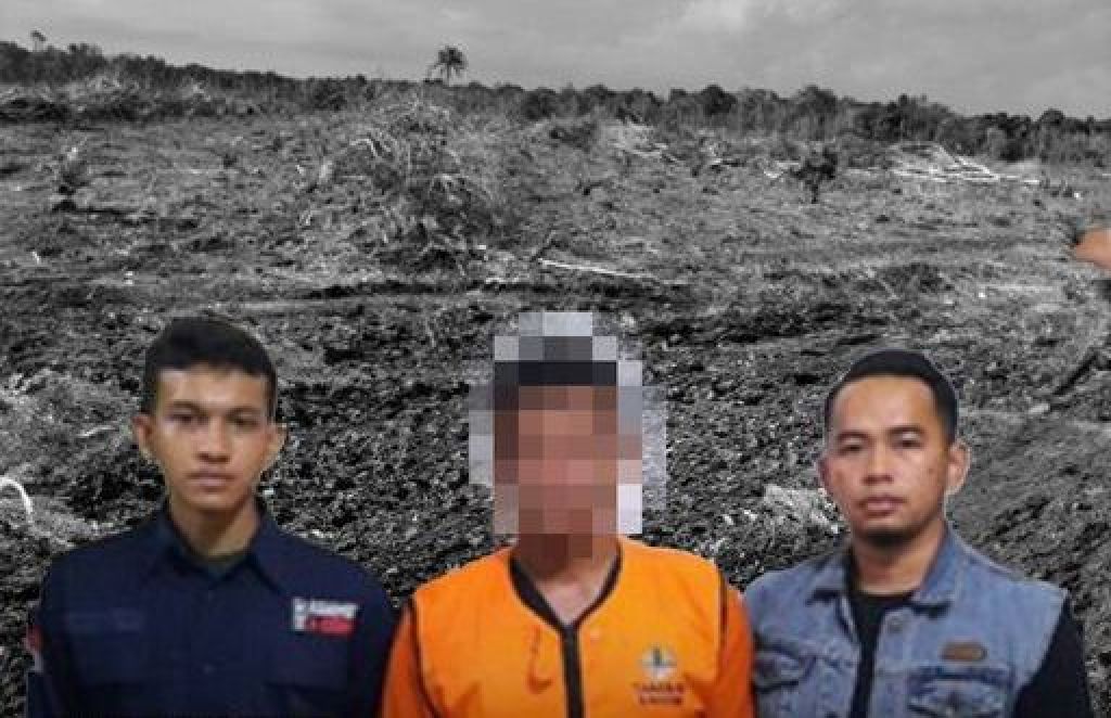 Tersangka kasus perambahan kawasan hutan produksi Lubuk Besar