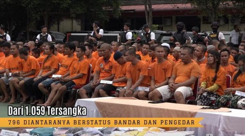 Tersangka narkoba di Polda Sumatera Utara