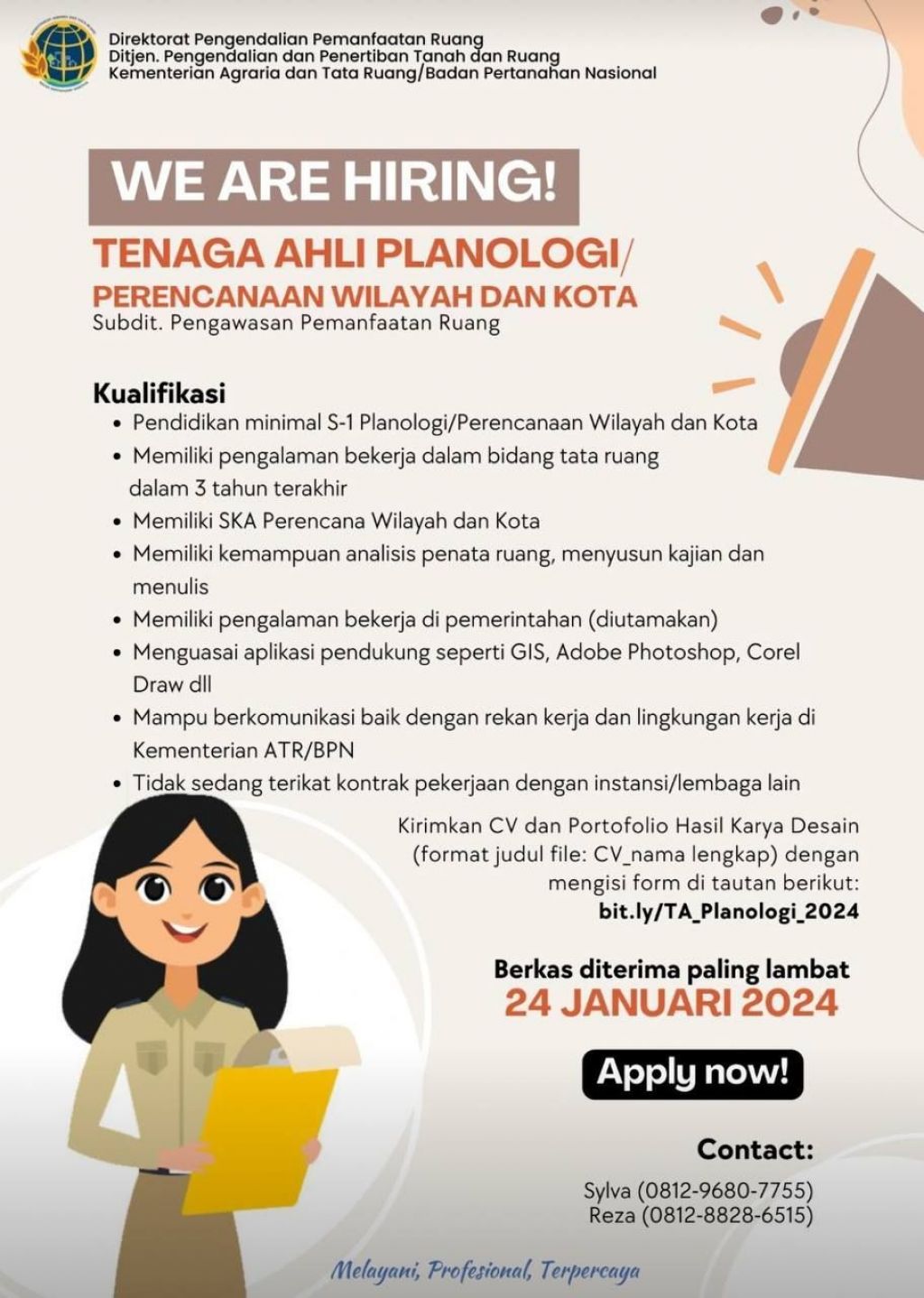 Lowongan kerja sebagai Planologi