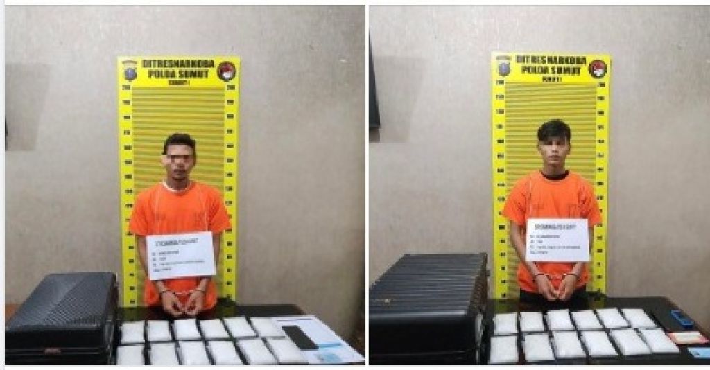 Kedua pelaku penyelundupan sabu 