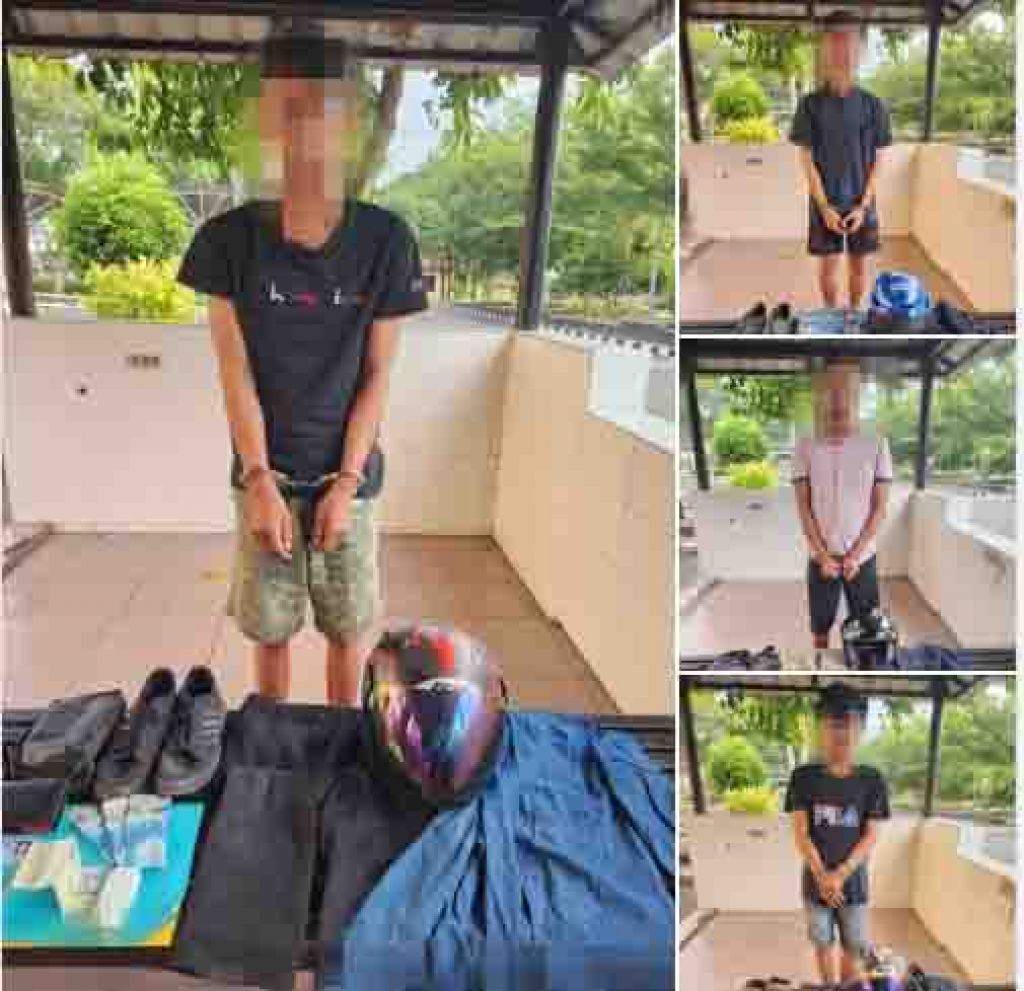 Pelaku perampokan nasabah dengan modus pecah kaca.