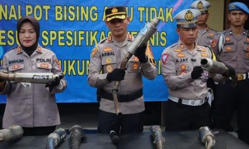 Knalpolt brong yang diamankan Polres Ciamis