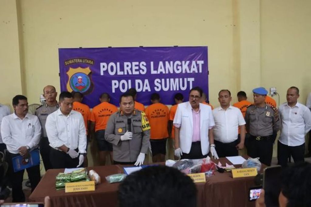 Kapolres Langkat merilis kasus narkoba