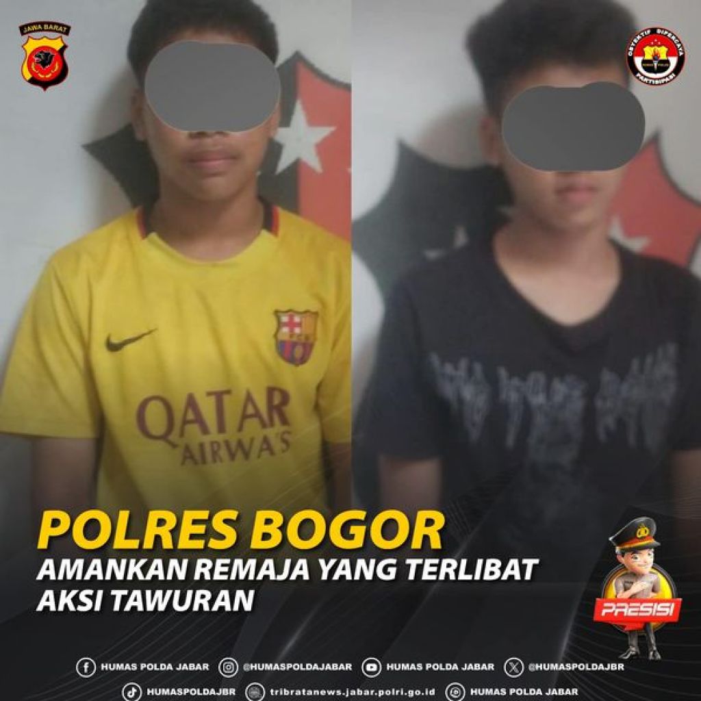 2 Remaja yang ditangkap Polsek Parung