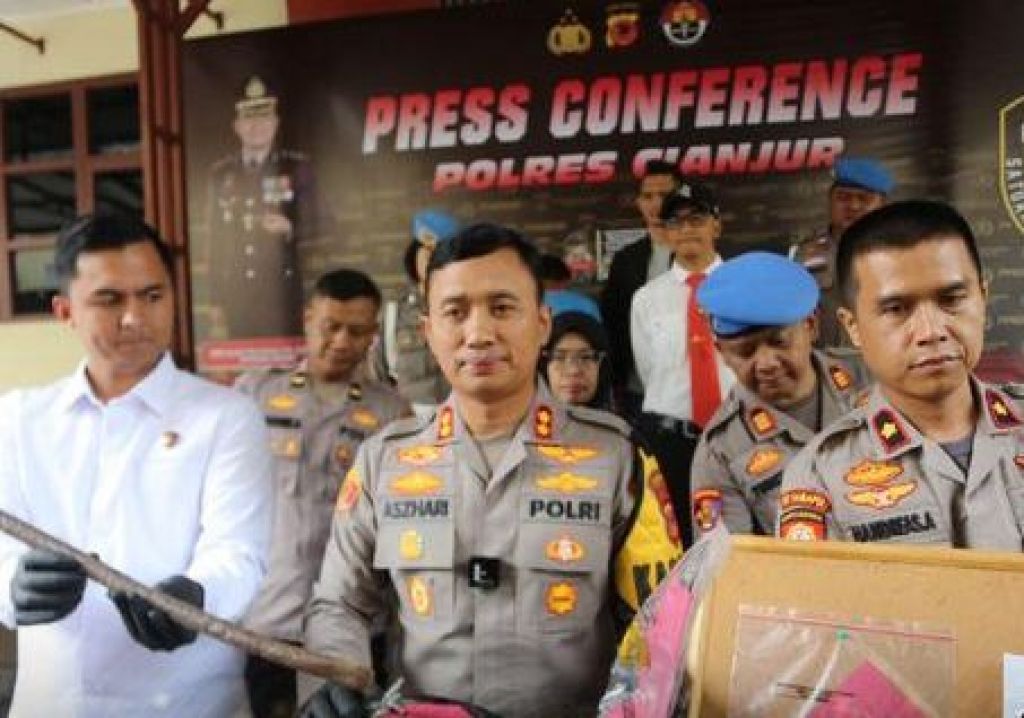 Kapolres Cianjur saat memimpin Konferensi Pers di Mapolres Cianjur