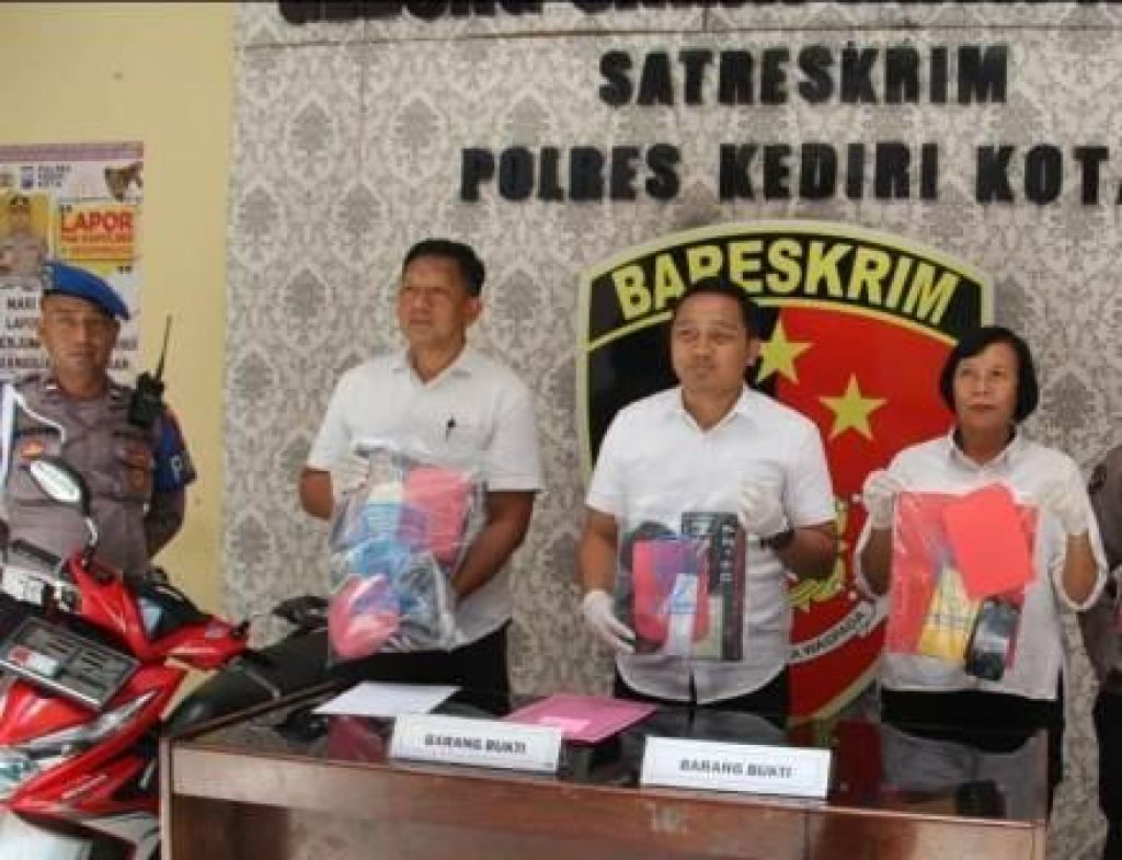 Kasatreskrim Polres Kediri Kota, AKP Nova Indra Pratama rilis kasus penganiayaan