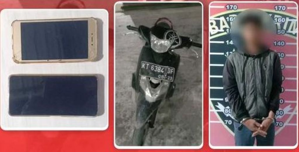 Seorang residivis beserta barang bukti