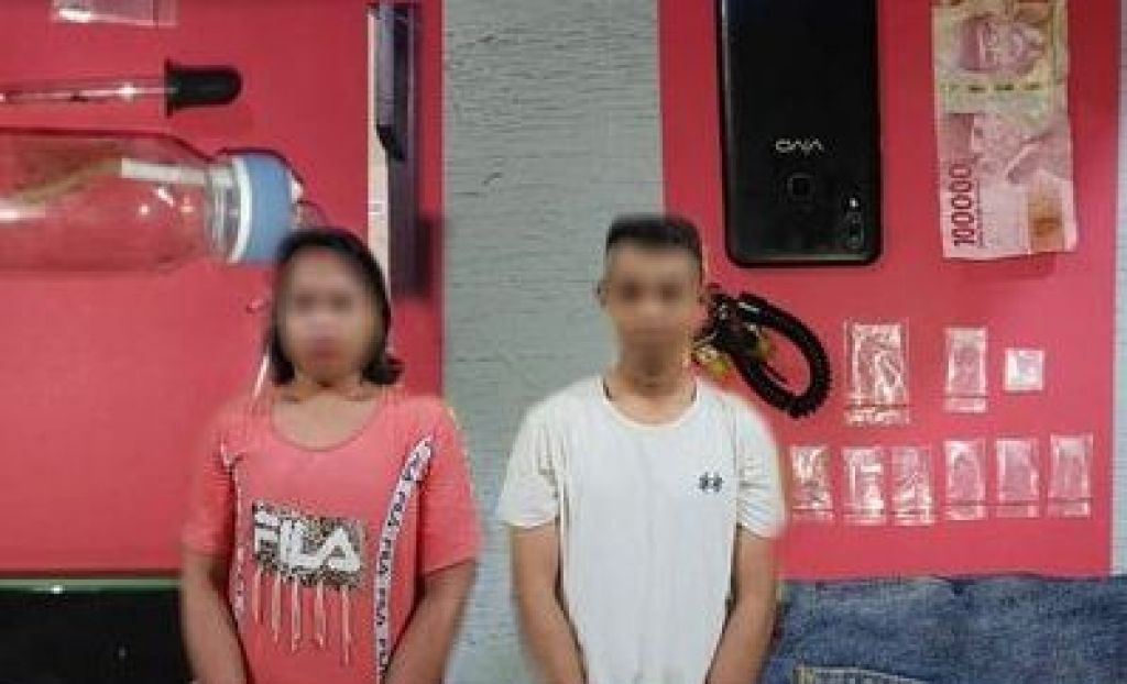 Pengedar dan pengguna narkoba yang ditangkap Polsek Anggana