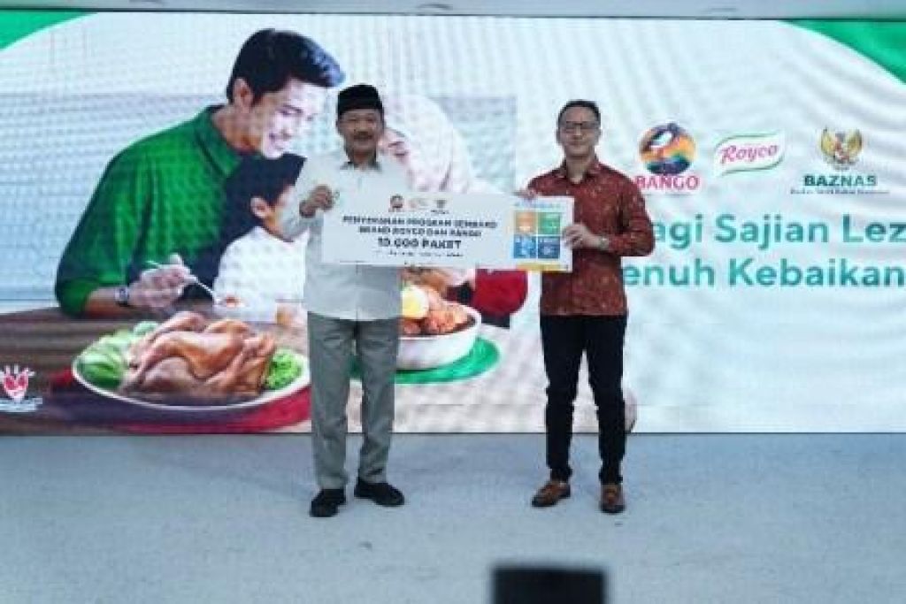 Seremoni penyerahan 10.000 paket sembako oleh Bango dan Royco kepada BAZNAS 