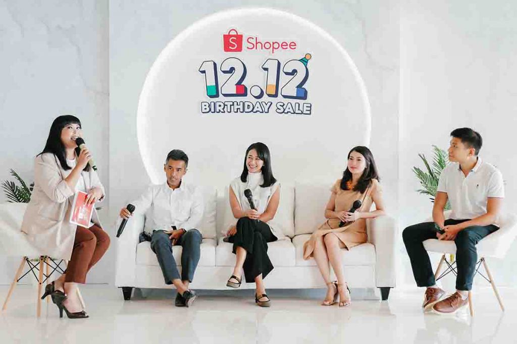 Sesi talkshow Media Gathering Shopee 12.12 Birthday Sale Menyikapi Asa dan Rasa Bahagia Melalui Self Care