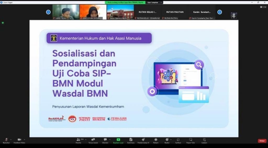 Sosialisasi dan pendampingan uji coba Sistem Informasi Pengelolaan Barang Milik Negara