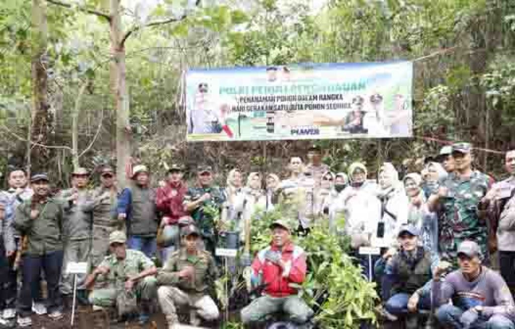 Penanaman pohon di Area Curug Madi