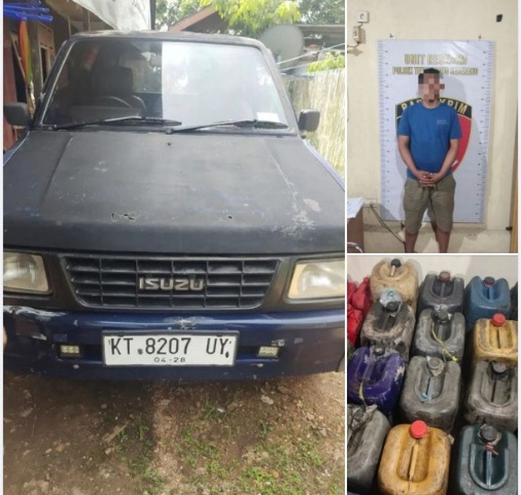 Tersangka dan barang bukti yang diamankan