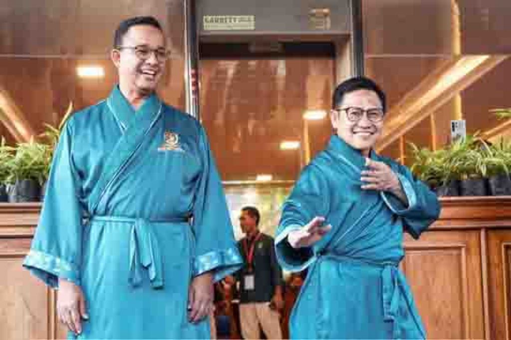 Anies Baswedan dan Muhaimin Iskandar saat mau cek kesehatan
