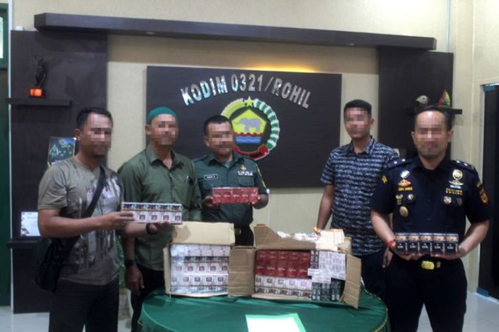 Barang bukti berupa Rokok tanpa Label Cukai (Illegal) dari masyarakat